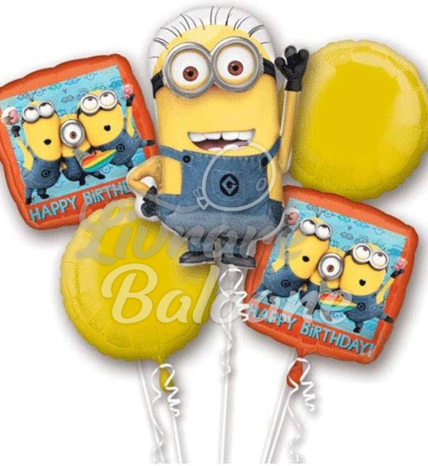 5 гелиевых шаров_MINION