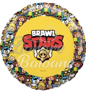 Воздушный шар Brawl Stars Герои жёлтый (LB-19241)