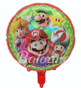 Гелиевый шар_Super Mario_Круг 46 см