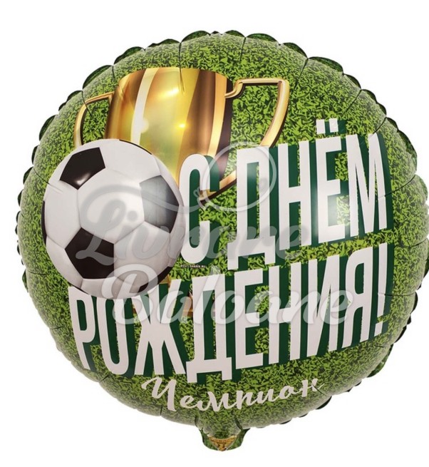 Воздушный шар Чемпион футболист С Днём рождения (LB-19303)