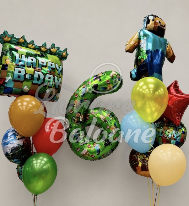 Mini Decor pentru Zi de Naștere_MINECRAFT (LB-130018)