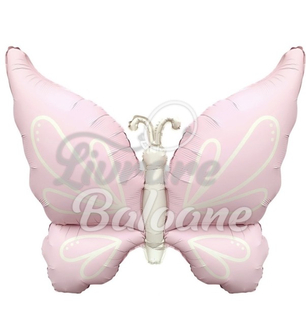 Balon cu Heliu_Fluture Satin Roz Delicat (LB-18155)