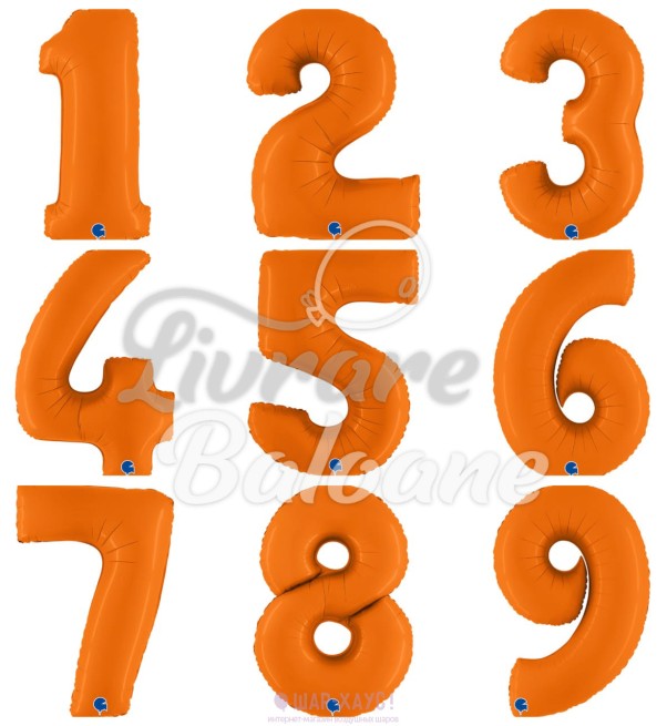 Baloane cu Heliu Cifre_Orange Mate